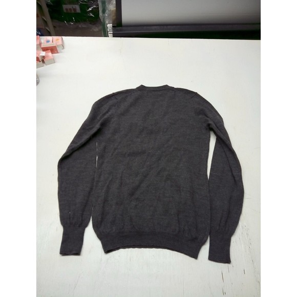 Brunella Gori 100% Extrafine Merino Wool Gray V-Neck Pullover Sweater Size M - Picture 5 of 5